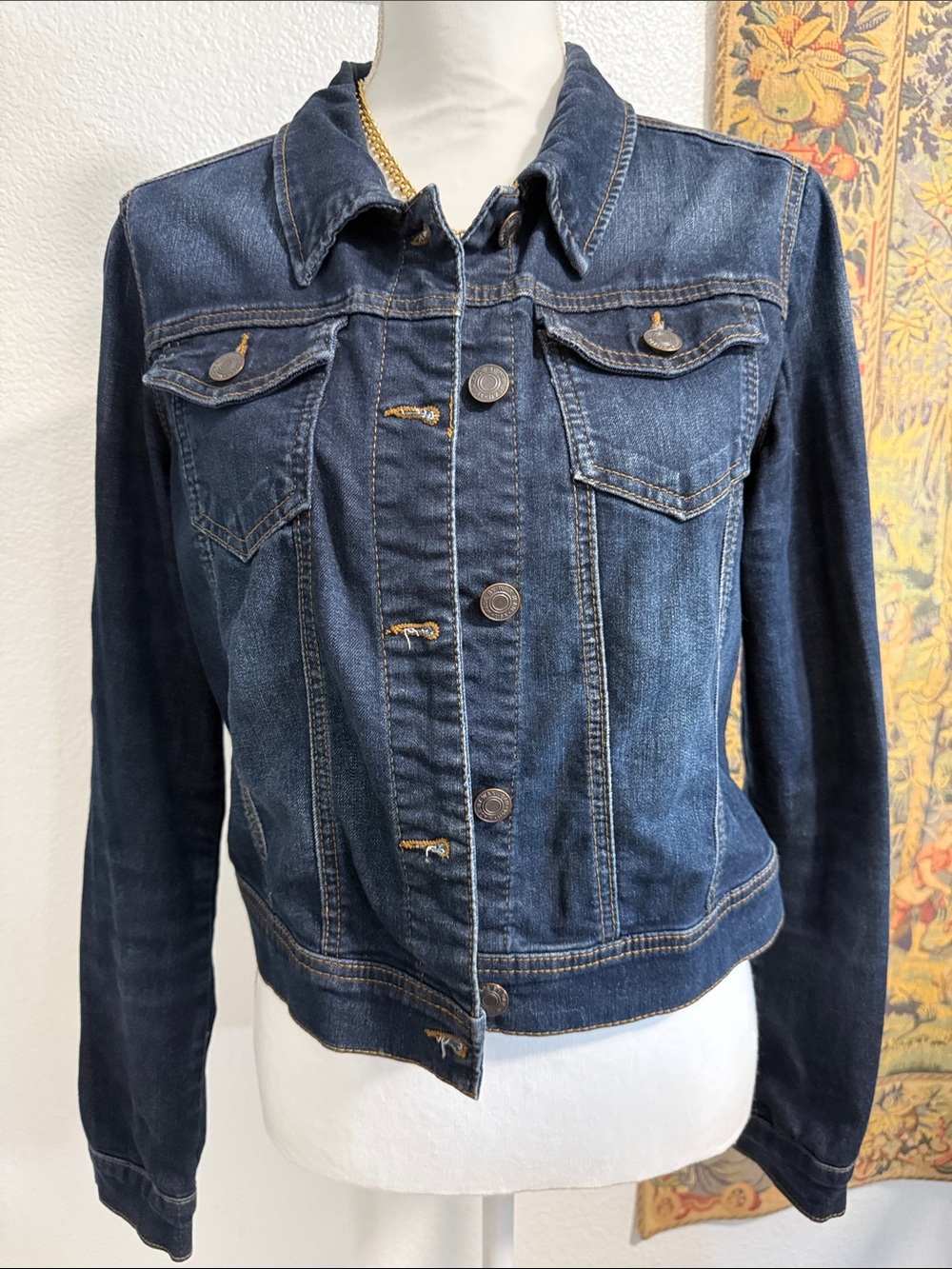 Wax Jean Dark Blue Denim Jacket - Women's